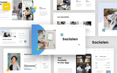 Socialen - Google Slides-Vorlage für Social Media Marketing