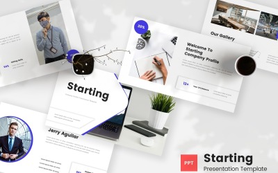Starten - Firmenprofil Powerpoint-Vorlage