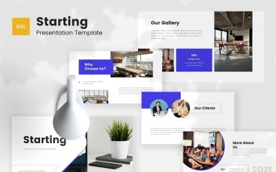 Starten - Google Slides-Vorlage für das Unternehmensprofil