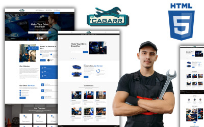 Cagarr - Modello di sito Web HTML per officina minimale
