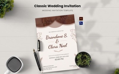 Classic Wedding Invitation Corporate identity template