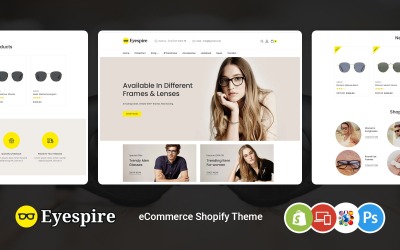 Eyespire – szemüvegek, napszemüvegek, divatos Shopify téma