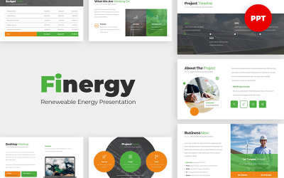 Finergy - obnovitelná energie PowerPoint šablony