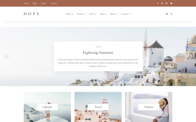 Hope - Blogg & Shop WordPress-tema