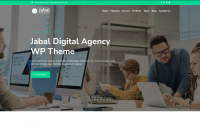 Jabal - Tema WordPress di una pagina per l&amp;#39;agenzia digitale