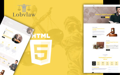 Modelo de site HTML5 de lei de Lobylaw e advogado