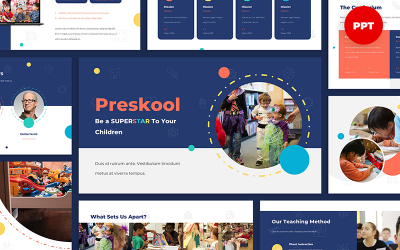 Preskool - Kindergarten PowerPoint sunum şablonları