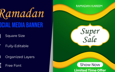 Ramadan korting viering Super verkoop Banner