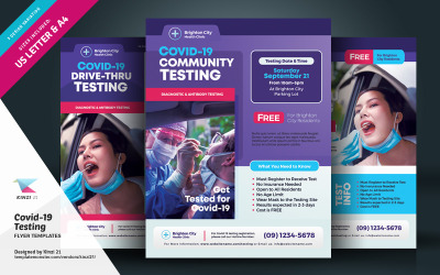 Covid-19 Testen Flyer-sjablonen