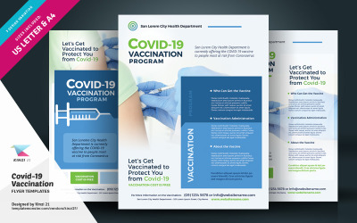 Covid-19疫苗接种传单模板