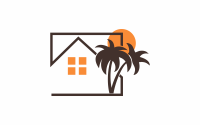 Beach Villa Logo Vorlage