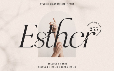 Esther - Ligature Serif Font Family