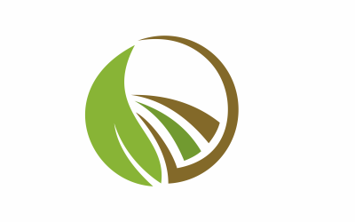 Modèle de logo de l&amp;#39;agriculture verte