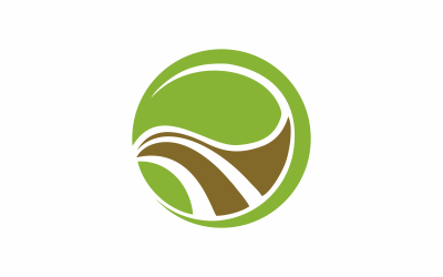 Modello di logo di agricoltura foglia