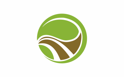 Plantilla de logotipo de cultivo de hojas