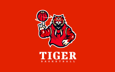 Tiger - Modèle de logo de basket-ball