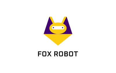 Fox Robot - szablon Logo Tech