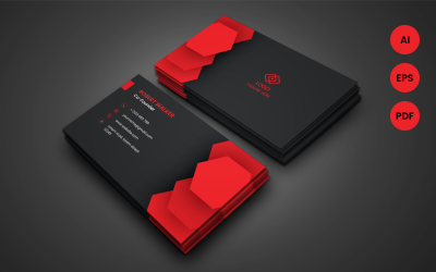 Geometric Style Business Card - Corporate Identity Template
