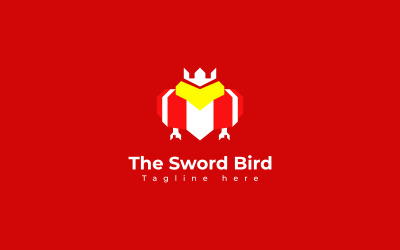 Guardian Bird - Sword King Logo sjabloon