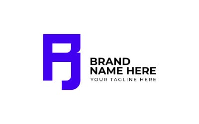 Logotipo de la letra BR - plantilla de logotipo Sans Serif