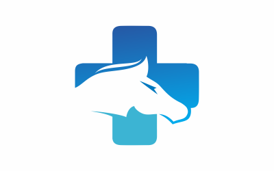 Modèle de logo de chevaux en bonne santé