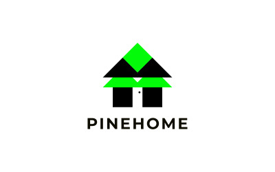 Pine Home Logo - Szablon Logo o podwójnym znaczeniu