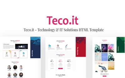 Teco.it - HTML-websitesjabloon voor technologie en IT-oplossingen