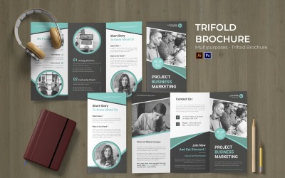 Флаер по концептуальному менеджменту Trifold Brochure