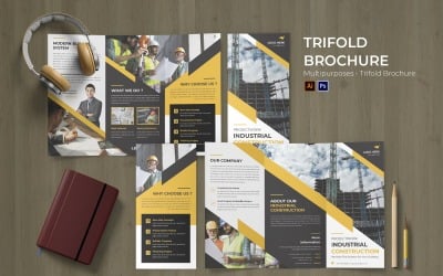 Флаер строительной площадки Trifold Brochure