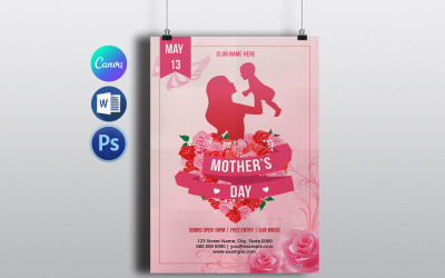 Mother&#039;s Day Festival Invitation Flyer Corporate Identity Template