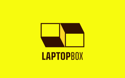 Caja para portátil - Plantilla de logotipo de icono
