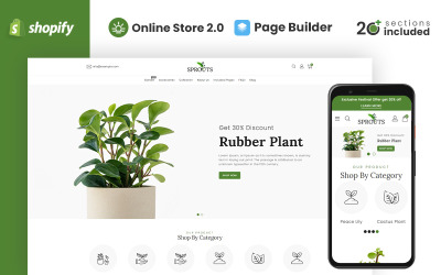 Капуста - тема садівництва та кімнатних рослин Shopify