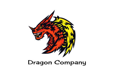 Mascote do dragão - modelo de logotipo