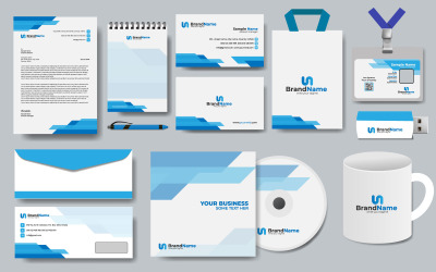 Markennamen Briefpapier Corporate Brand Identity Design