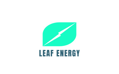 Modelo de logotipo da Leaf Energy