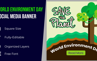 World Environment Day Social Media Symbol Banner