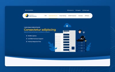 BeatCoin - Página de inicio para sitios de servicios de alojamiento - Plantilla PSD