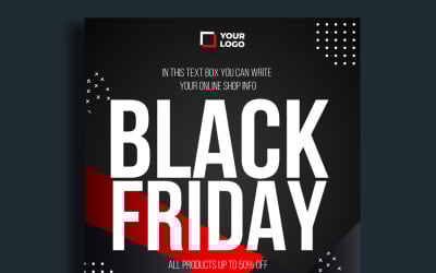 Modèle de bannière pour le dédouanement du Black Friday