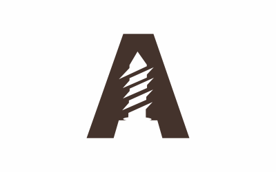 Modèle de logo de réparation lettre A
