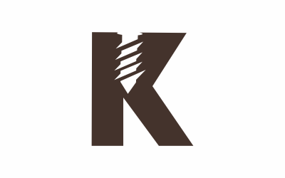 Modello di logo di riparazione della lettera K.