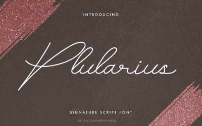 Plularius handskrift signatur typsnitt