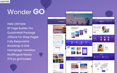 Wonder GO - Tour Booking and Travel Joomla 4&amp;amp;5 Template