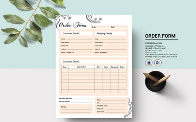 Форма заказа Шаблон фирменного стиля