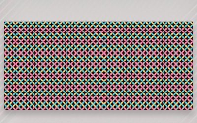 Ornament Pattern Aqua &amp;amp; Yellow Background