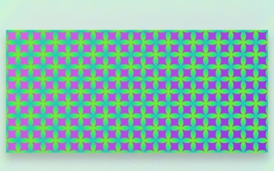 Ornament Pattern Green &amp;amp; Purple Background