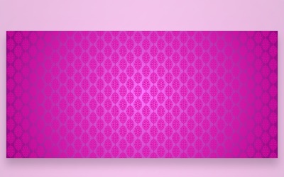 Ornament Pattern Hot Pink Background