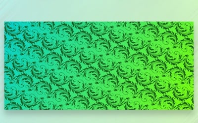 Ornament Pattern Spring &amp;amp; Aqua Background