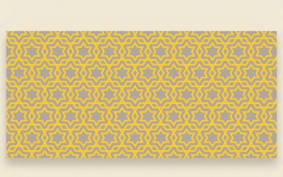 Ornament Pattern Yellow And Silver Background