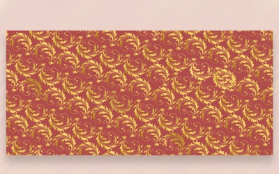 Ornamentmuster Goldener & Kastanienbrauner Hintergrund