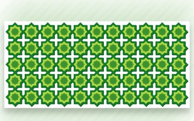 Ornamento Pattern Green &amp;amp; Whit Background